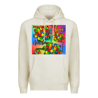 Oatmeal Heather autism puzzle piece Premium Hoodie - CowGirlArtShop