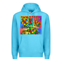 Ocean Blue autism puzzle piece Premium Hoodie - CowGirlArtShop