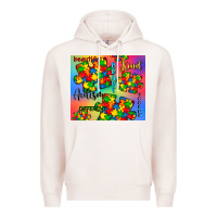 Pale Pink autism puzzle piece Premium Hoodie - CowGirlArtShop