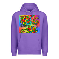 Purple autism puzzle piece Premium Hoodie - CowGirlArtShop
