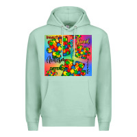 Seafoam autism puzzle piece Premium Hoodie - CowGirlArtShop