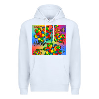 White autism puzzle piece Premium Hoodie - CowGirlArtShop