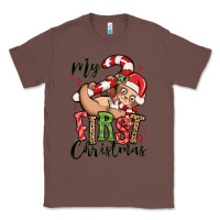 Chestnut my first christmas cute christmas sloth Classic Tee - MaliasSmallBusiness