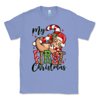 Colony Blue my first christmas cute christmas sloth Classic Tee - MaliasSmallBusiness