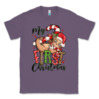 Lavender my first christmas cute christmas sloth Classic Tee - MaliasSmallBusiness