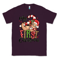 Plum my first christmas cute christmas sloth Classic Tee - MaliasSmallBusiness