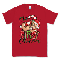 Red my first christmas cute christmas sloth Classic Tee - MaliasSmallBusiness