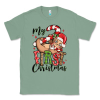 Sage my first christmas cute christmas sloth Classic Tee - MaliasSmallBusiness