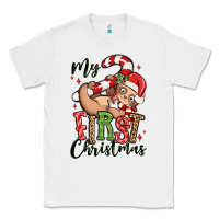 White my first christmas cute christmas sloth Classic Tee - MaliasSmallBusiness