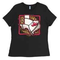 Black leopard volleyball texas map Ladies Tee - Jasminsmagicworld