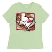 Matcha leopard volleyball texas map Ladies Tee - Jasminsmagicworld