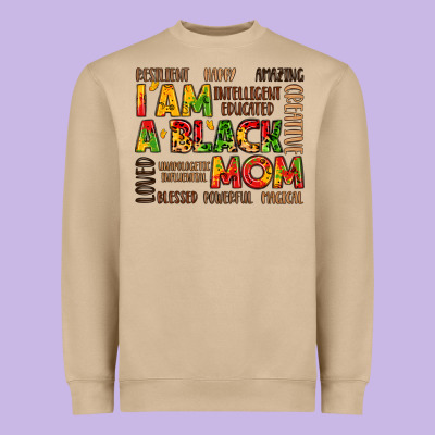 I Am A Black Mom Heavyweight Sweatshirt Designed By Lillyallendesigns