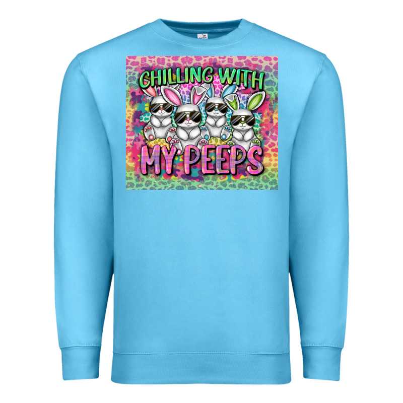 Easter Day Chilling With My Peeps Premium Sweatshirt by CowGirlArtShop | Teevron