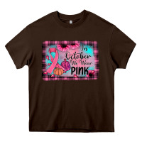 Chocolate Brown in october we wear pink Heavy Core Tee - JahusDesignShop