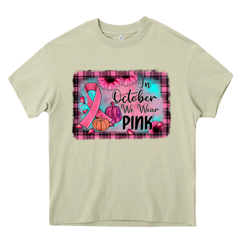 In October We Wear Pink Heavy Core Tee by JahusDesignShop | Teevron
