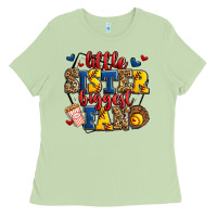 Matcha little sister biggest fan softball Ladies Tee - Jasminsmagicworld
