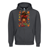 Smoke one merry mama christmas afro messy bun Zipper Hoodie - texasbilliewilder