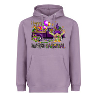 Lavender Happy Mardi carnival with truck Heavyweight Hoodie - HowdyJamesFarm