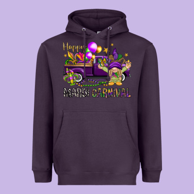 Happy Mardi Carnival With Truck Heavyweight Hoodie Designed By Howdyjamesfarm