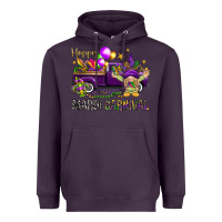 Plum Happy Mardi carnival with truck Heavyweight Hoodie - HowdyJamesFarm