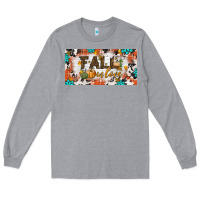 Heather Grey fall in love license plate Long Sleeve Tee - BundleAndBundleShop