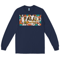 Navy fall in love license plate Long Sleeve Tee - BundleAndBundleShop