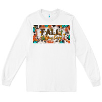 White fall in love license plate Long Sleeve Tee - BundleAndBundleShop