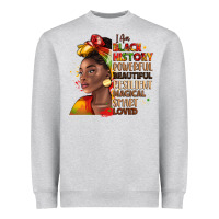 Heather Grey i am black history Heavyweight Sweatshirt - LillyAllenDesigns
