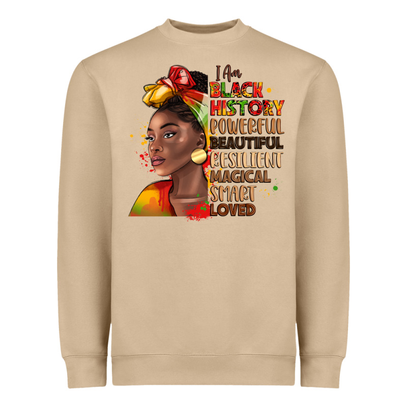 I Am Black History Heavyweight Sweatshirt by LillyAllenDesigns | Teevron