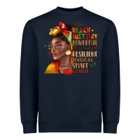 Navy i am black history Heavyweight Sweatshirt - LillyAllenDesigns