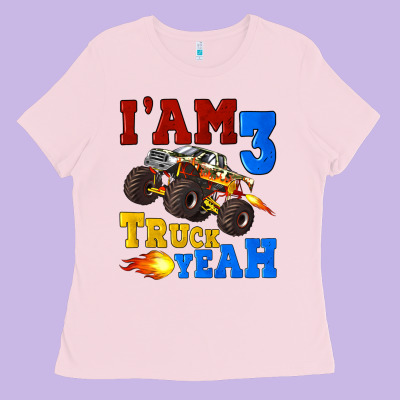 I'am Three Truck Yeah Ladies Tee Designed By Artiststas