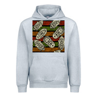 Heather Grey african mask seamless pattern Urban Hoodie - BundleAndBundleShop
