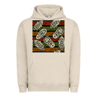 Pigment French Oak african mask seamless pattern Urban Hoodie - BundleAndBundleShop