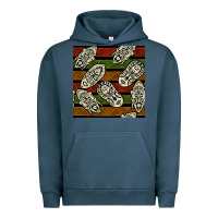 Pigment Midnight Navy african mask seamless pattern Urban Hoodie - BundleAndBundleShop