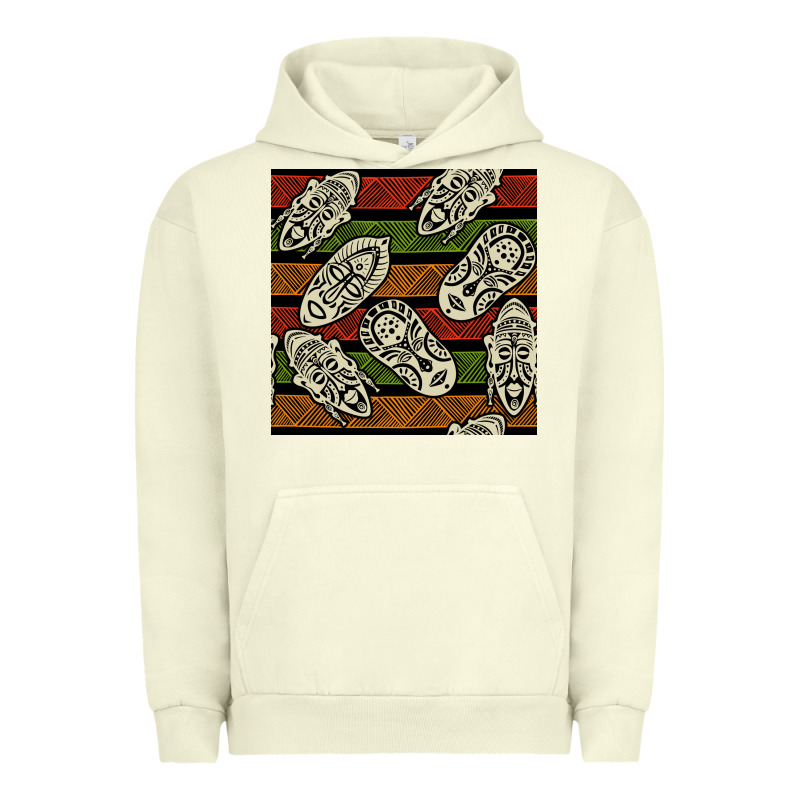 African Mask Seamless Pattern Urban Hoodie by BundleAndBundleShop | Teevron