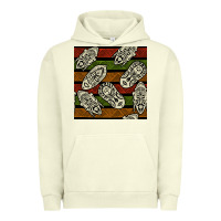Pigment Pistachio african mask seamless pattern Urban Hoodie - BundleAndBundleShop