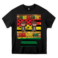 Black juneteenth freedom day 12 oz can cooler (regular) 2 Heavy Core Tee - Artiststas