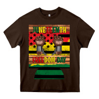Chocolate Brown juneteenth freedom day 12 oz can cooler (regular) 2 Heavy Core Tee - Artiststas