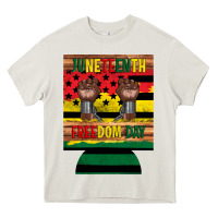 Cream juneteenth freedom day 12 oz can cooler (regular) 2 Heavy Core Tee - Artiststas