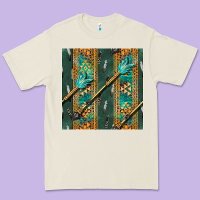 Aztec And Arrow Premium Tee Designed By Bundleandbundleshop