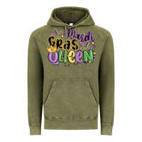 Vintage Olive mardi gras queen Vintage Hoodie - MaliasSmallBusiness
