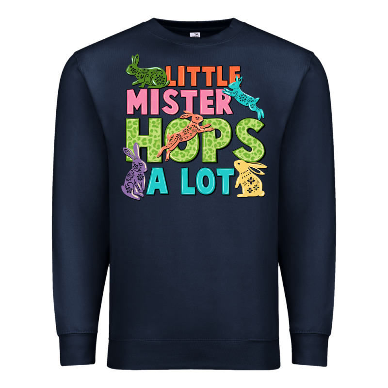 Little Mister Hops A Lot Easter Day Premium Sweatshirt by CowGirlArtShop | Teevron