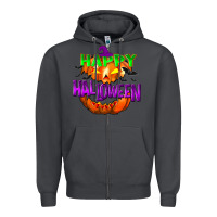 Smoke Happy Halloween Zipper Hoodie - NancyCooperArtShop