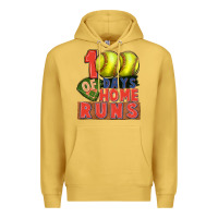 Antique Gold 100 days of home runs softball Premium Hoodie - CowGirlArtShop