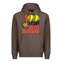Coffee 100 days of home runs softball Premium Hoodie - CowGirlArtShop
