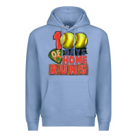 Colony Blue 100 days of home runs softball Premium Hoodie - CowGirlArtShop