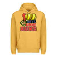Mustard 100 days of home runs softball Premium Hoodie - CowGirlArtShop