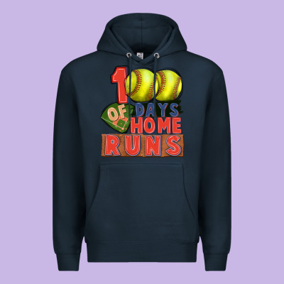 100 Days Of Home Runs Softball Premium Hoodie Designed By Cowgirlartshop