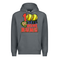 Rock 100 days of home runs softball Premium Hoodie - CowGirlArtShop