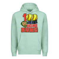 Seafoam 100 days of home runs softball Premium Hoodie - CowGirlArtShop